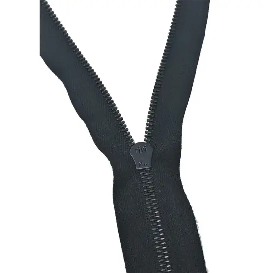 Zipper Black 9" Gun Metal 4MM Closed Bottom {5}
