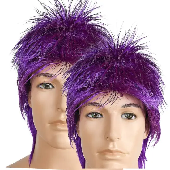 Rod Dark Purple Punk Style Wig with Shag Back {4}