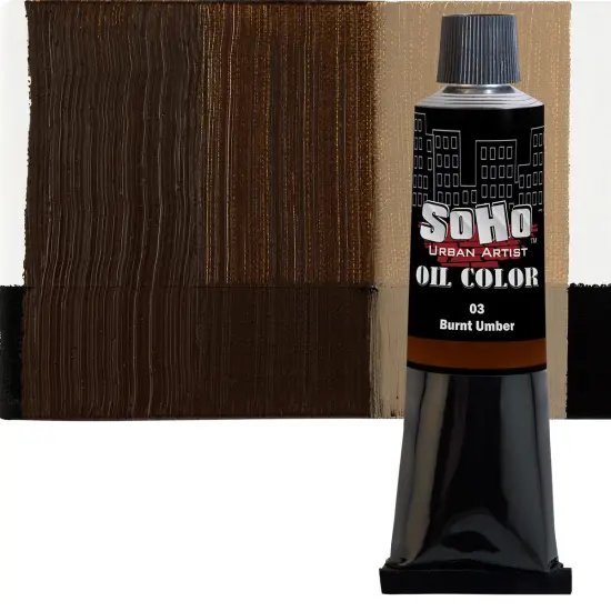 SoHo Urban Artist Oil Paint - 2 Pack, Burnt Umber 2 Pack - 170 ml Tube - Best Valued Oil Colors for Painting with Excellent Pigment Load {3}