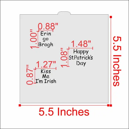 Irish Sayings Cookie & Craft Stencil | CM092 by Designer Stencils | Cookie Decorating Tools | Baking Stencils for Royal Icing, Airbrush, Dusting Powder | Craft Stencils for Canvas, Paper, Wood | Reusable Food Grade Stencil {2}