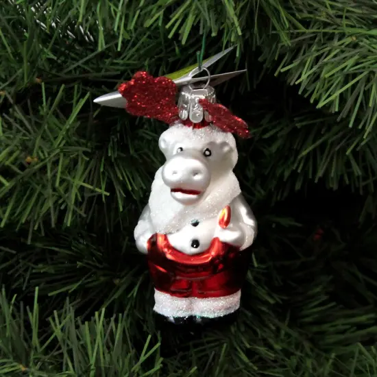 Golden Bell Collection 3.75 In Reindeer In Red Trousers Christmas Tree Ornament , Christmas Decor Ornament Czech Antlers Santa {3}