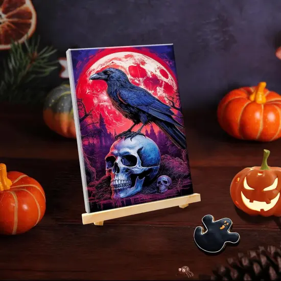 Halloween Paint by Numbers Kit for Adults with Frame {5}