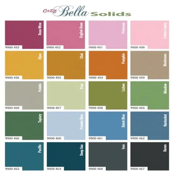 Bella Solids 5" Square Pack (Charm Pack) in Cozy by Moda for Moda (9900PPC) {4}
