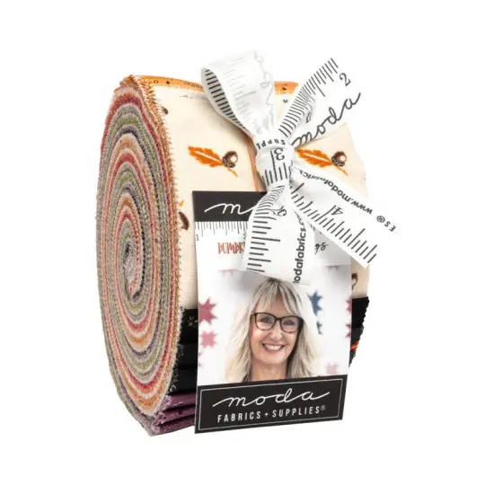 Pumpkin Spice Gatherings 2.5" Strip Roll (Jelly Roll) by Primitive Gatherings for Moda (49290JR) {1}