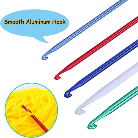 Crochet Hook 9mm 10mm 11mm Long Crochet Hooks Set 3pcs Extra Long Crochet Hook 13.8 Metal Afghan Crochet Needles for Crocheting {3}
