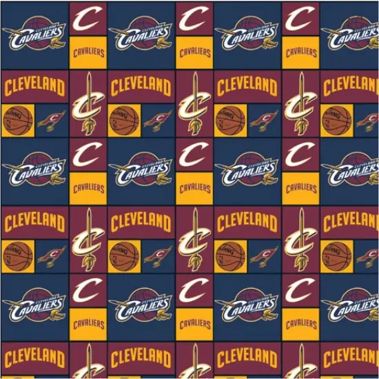 NBA Licensed Cleveland Cavaliers Patch Cotton Fabric by the Yard {1}