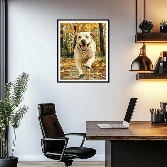 Labrador Retriever Paint by Numbers for Adults, Labrador Retriever Dog Acrylic Painting, Dogs Running Paint by Number {3}