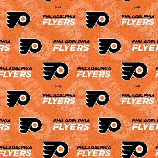 NHL Licensed Philadelphia Flyers Tone on Tone 1199-FLY Cotton Fabric by the Yard {1}