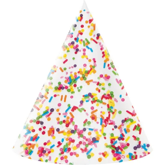 48 pc Bulk Confetti Sprinkles Party Hats {1}
