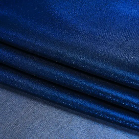 1 Yard Navy on Black Chiffon Metallic Polyester Fabric, 60" Width {4}