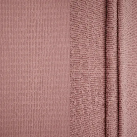 Bubble Jersey Crepe Fabric 95% Polyester 5% Spandex, Heavyweight Stretch 59" Wide ROSE LT {1}
