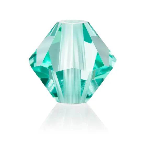 Preciosa 6mm Czech Crystals Bicone Rondelle Beads, 36pcs Caribbean Sea {1}