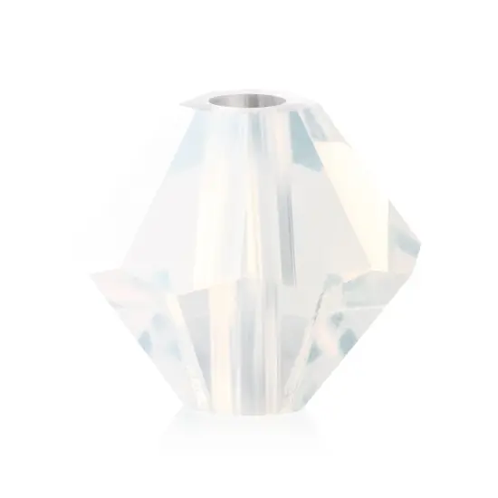 Preciosa 4mm Czech Crystals Bicone Rondelle Beads, 40pcs White Opal {1}