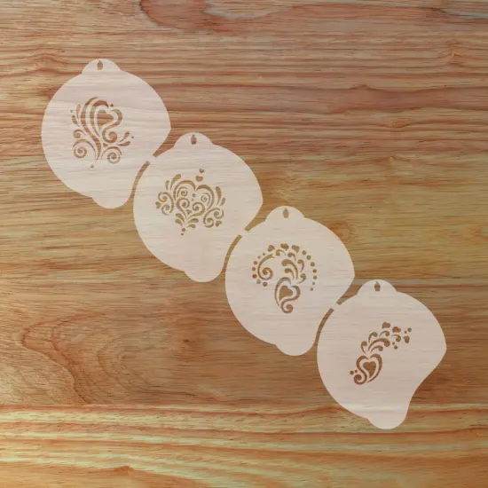 Heart Swirls Face Painting Stencil Set | Perfect for Face Painting, Temporary Tattoos, Birthday Party | Designer Stencils | {1}