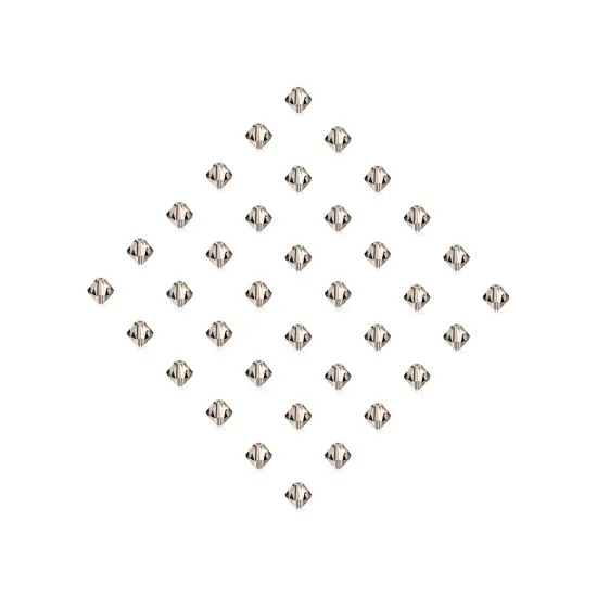 Preciosa 6mm Czech Crystals Bicone Rondelle Beads, 36pcs Black Diamond {5}