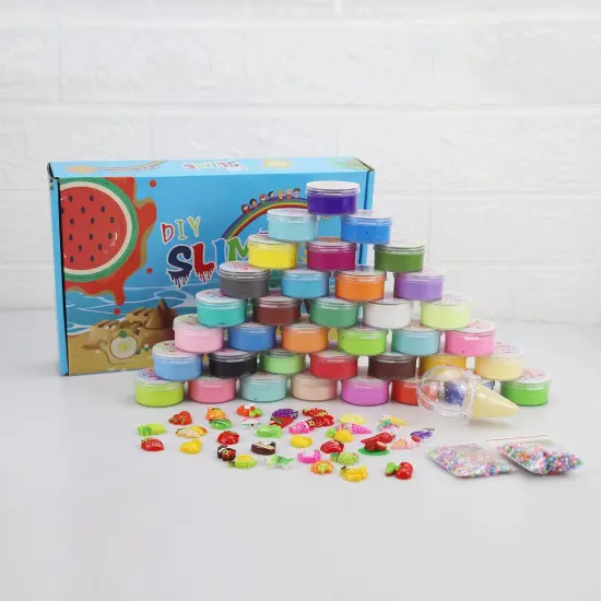 36 Pack Mini Butter Slime Kit with Fruits Charms (36 Colors) {4}
