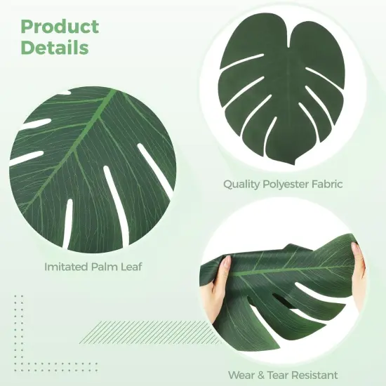 6 PCS Artificial Palm Leaves Table Runners, 72 Inch {3}