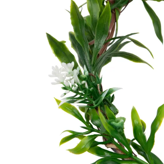 Northlight Mini Floral and Foliage Spring Wreath, Yellow 9" {5}