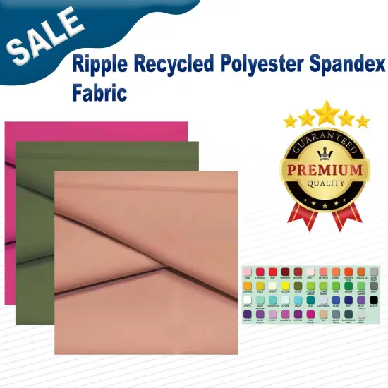 Ripple Recycled Polyester Spandex Fabric Chestnut {2}