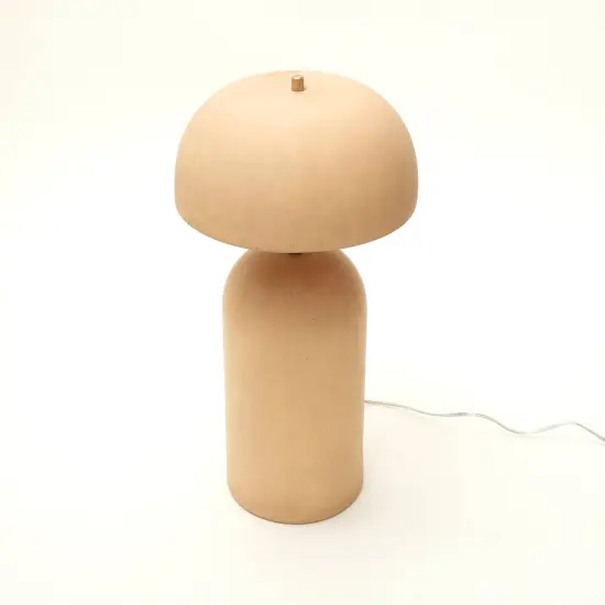 Handcrafted Decorative Beige Ceramic Table Lamp - 13" X 13" X 24.5" {3}