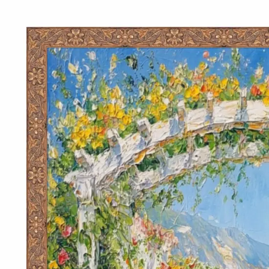 Slim Gold Leaf Floral Star Picture Frame 13x17 frame {2}