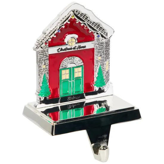 Northlight Welcome Christmas At Home House Stocking Holder - 4.5" Silver {6}