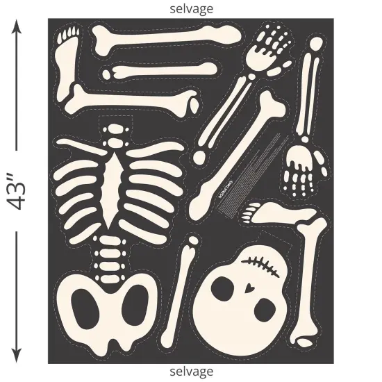 Mr. Bones Jr. Panel (p16039-panel) | Hey Pumpkin | My Mind's Eye | Riley Blake {1}