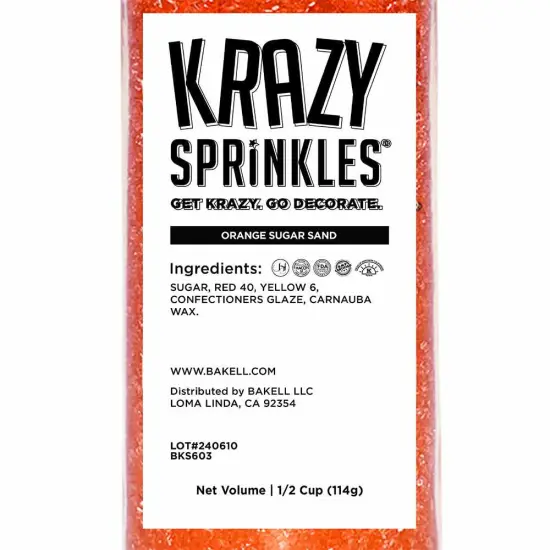 Orange Sugar Sand Sprinkles {5}