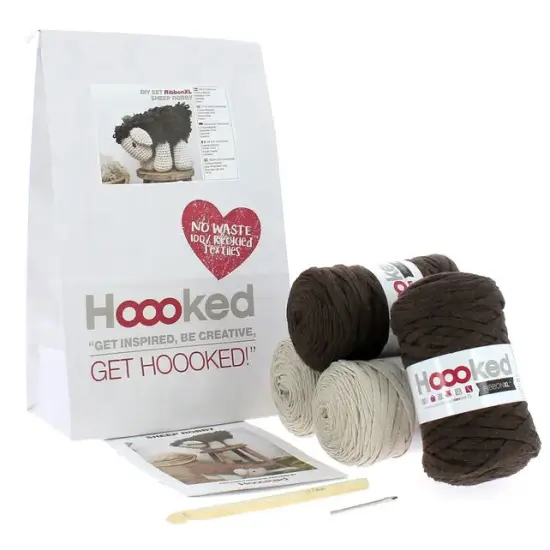 DIY Crochet Kit by Hoooked Sheep Robby Tabaco Brown PAK211-39 {2}