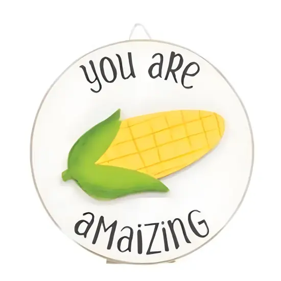 Multi Color Wood Round Mini Easel Sign with Cut Out Design and Uplifting Text 2 Asstd. {2}