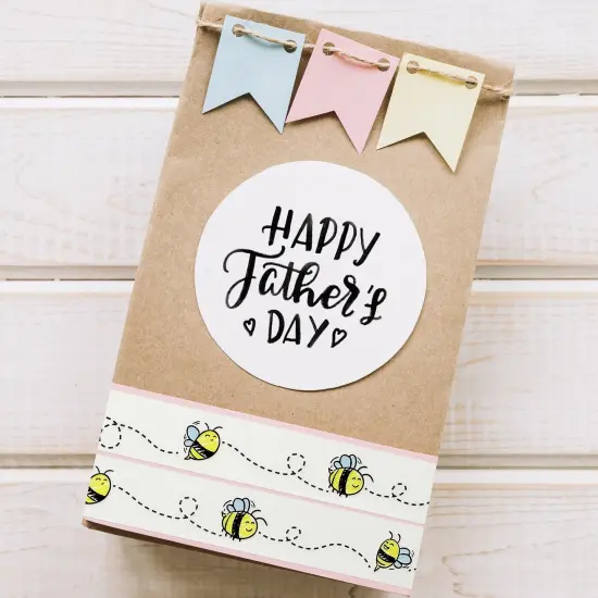 Wrapables Washi Masking Tape, 15mm x 10M, Buzzing Bees {4}