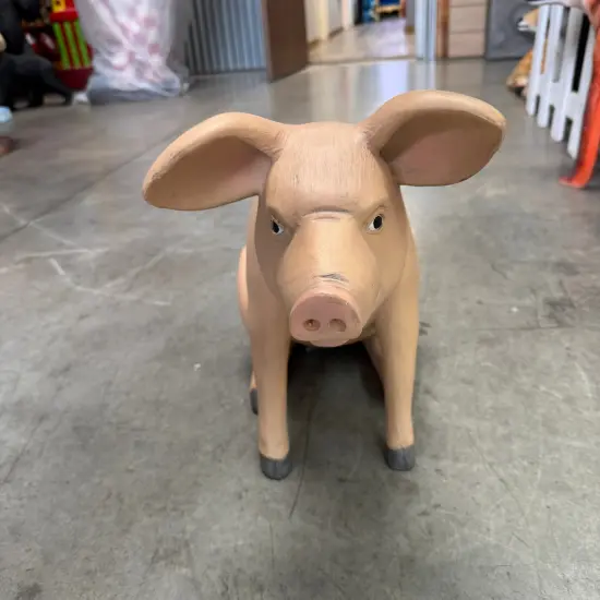Baby Pig Sitting Life Size Statue {5}