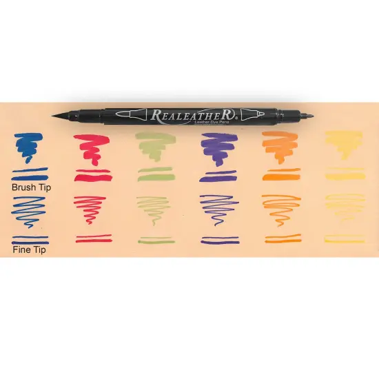 Realeather(R) Crafts Leather Markers 6/Pkg {3}