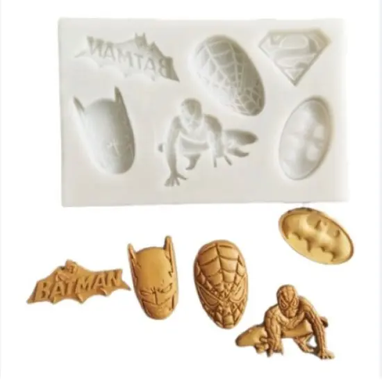 Superhero Silicone Mold 2 MOLDS {3}
