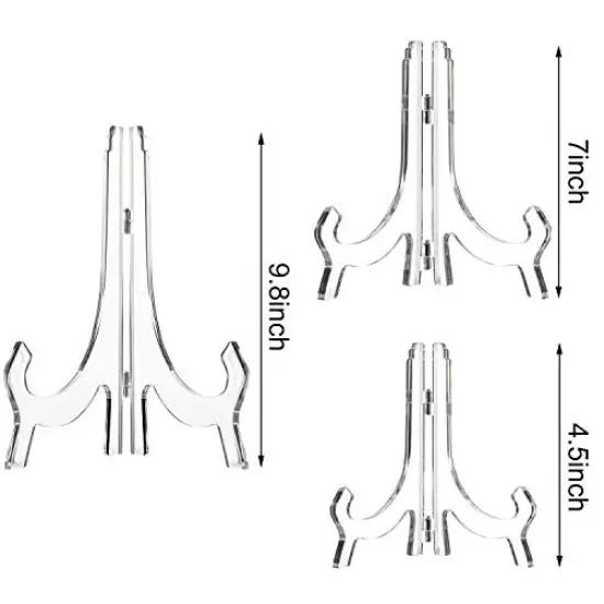 Clear Acrylic Easels Plate Stands Holders to Display Pictures or Other Items for Display Decoration {1}