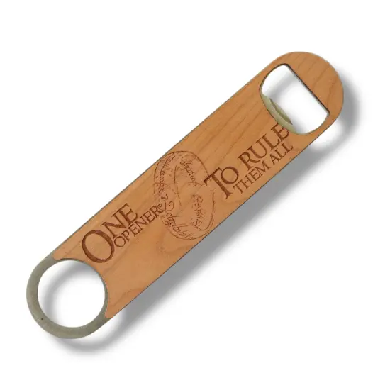 Wooden Bottle Opener - One Opener to Rule them All {1}