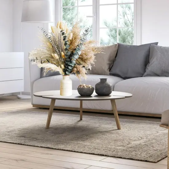 Green Pampas Grass Boho Bouquet &ndash; Exquisite Lavender and Eucalyptus Dried Flower Arrangements for Western Boho Decor &ndash; Rustic Flowers for Your Bohemian Home, Bedroom, and Wedding Table D&eacute;cor {5}