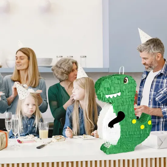 Dinosaur Pinata for Kids Birthday Party Decorations - 17x13x3.7 Inches - Dino Theme Party Supplies {3}