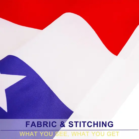 3x6 FT American Pleated Fan Flag - 2 Pack | Durable Polyester 210D USA Bunting Flags | Patriotic Fourth of July USA Banners, Vibrant Patriotic Design, Fade-Resistant, US Half Fan Bunting Flag Decoration {4}