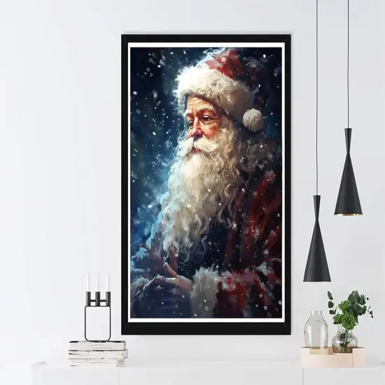 Diamond Art Painting Santa Claus, 5D Diamond Art Kit for Beginners, DIY Paint with Round Full Drill Diamonds Paintings Gem Art for Home Wall Decoration Gift-12X16 Inch-10 {2}