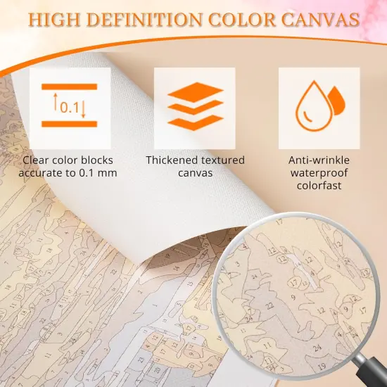 Paint by Number for Adults, Moon Easy Paint by Numbers Kits for Beginner, Adult Paint by Numbers on Canvas for Relax Gift Home Wall Decor 16x20in (Moonlit Night) {5}