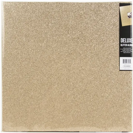 Colorbok Scrapbook Box Kit-Solid Glitter Gold {3}