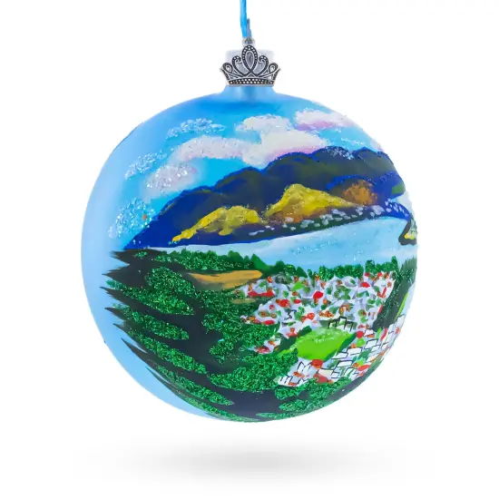 Queenstown, New Zealand Glass Ball Christmas Ornament 4 Inches {4}