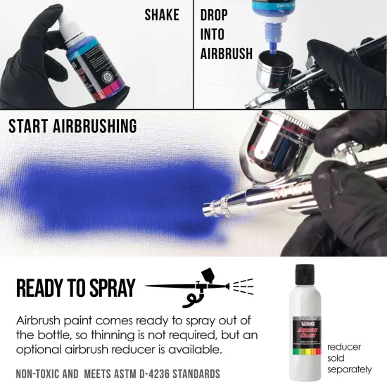 White, Transparent Acrylic Airbrush Paint, 1 oz. {3}