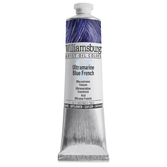 Williamsburg Handmade Safflower Oil Color - Ultramarine Blue French, 150 ml tube {1}