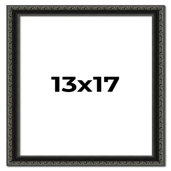 Antique Black Picture Frame - UV Acrylic, Foam Board Backing, Hanging Hardware {1}