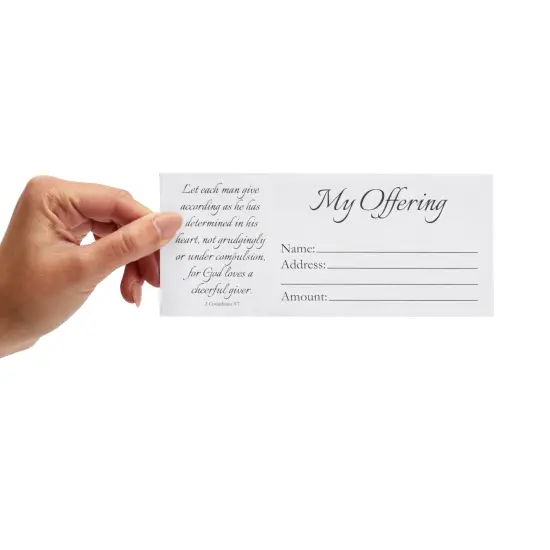 100 Pack Church Offering Envelopes for Tithe Donation (White, 7x3 inch) {7}