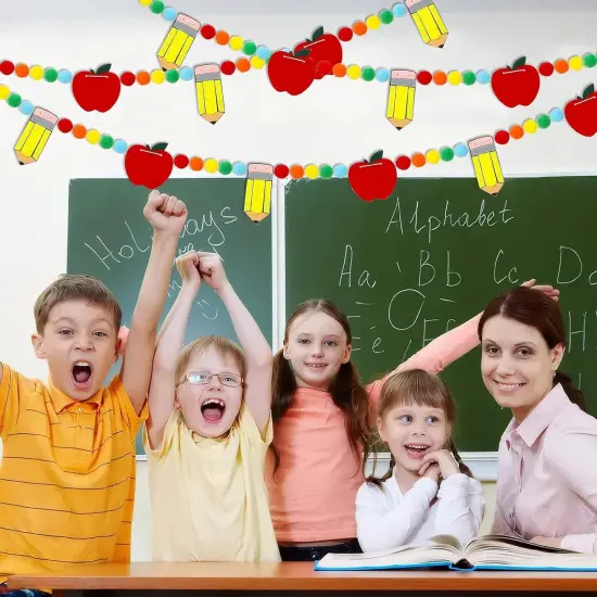 3 Pack Felt Ball Garland Back to School Party Decorations {4}