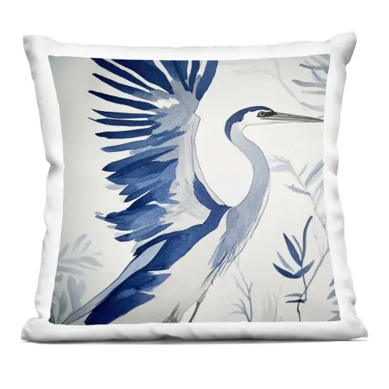 Stupell Industries Blue Heron in Cool Tones Indoor Pillow, 18 x 7 x 18 {1}