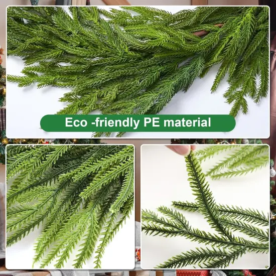9.8FT Pine Cypress Vines Lighted Cedar Christmas Garland for Mantle {2}